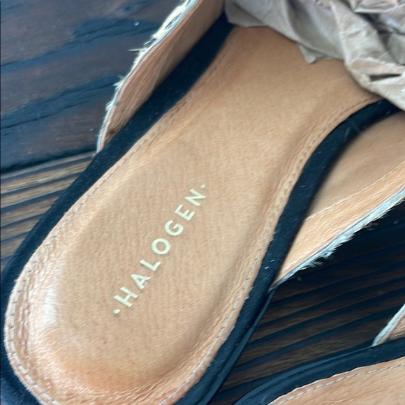 Halogen Leopard Print Calf Hair Slip-On Mules - Picture 5 of 7